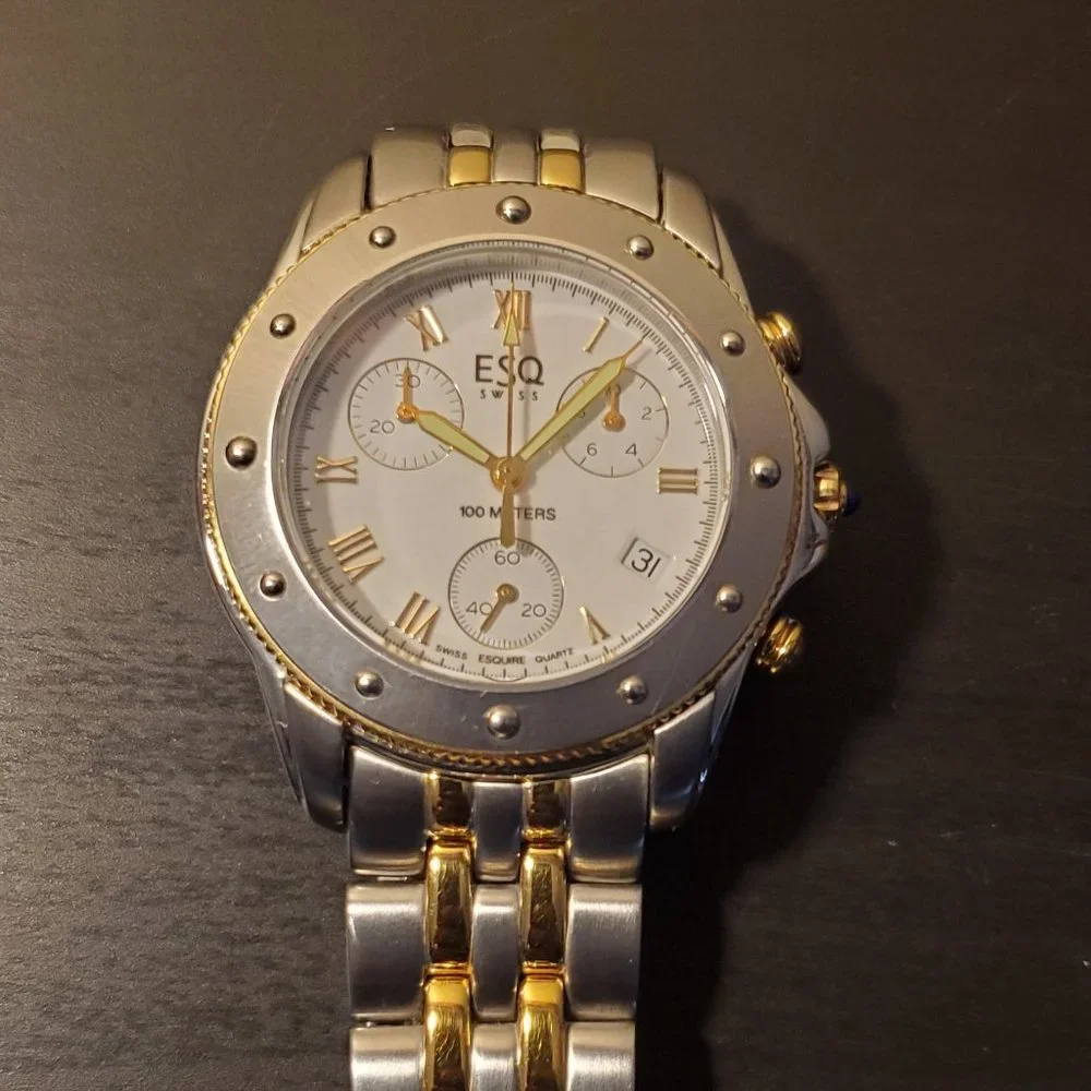 MOVADO ESQUIRE 100M CHRONOGRAPH MENS WATCH - Picture 1 of 4